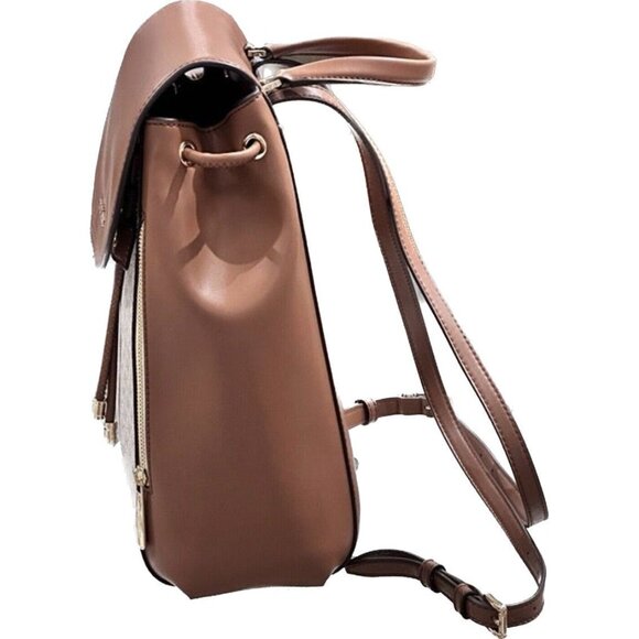 Michael Kors backpack phoebe medium flap drawstring MK signature Vanilla - Picture 4 of 7